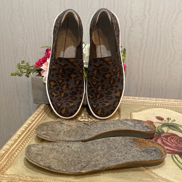 Nurse Mates Align Cosmic Leopard Print Slip On Shoes Sneakers Slip Resistant 10 - Picture 12 of 16